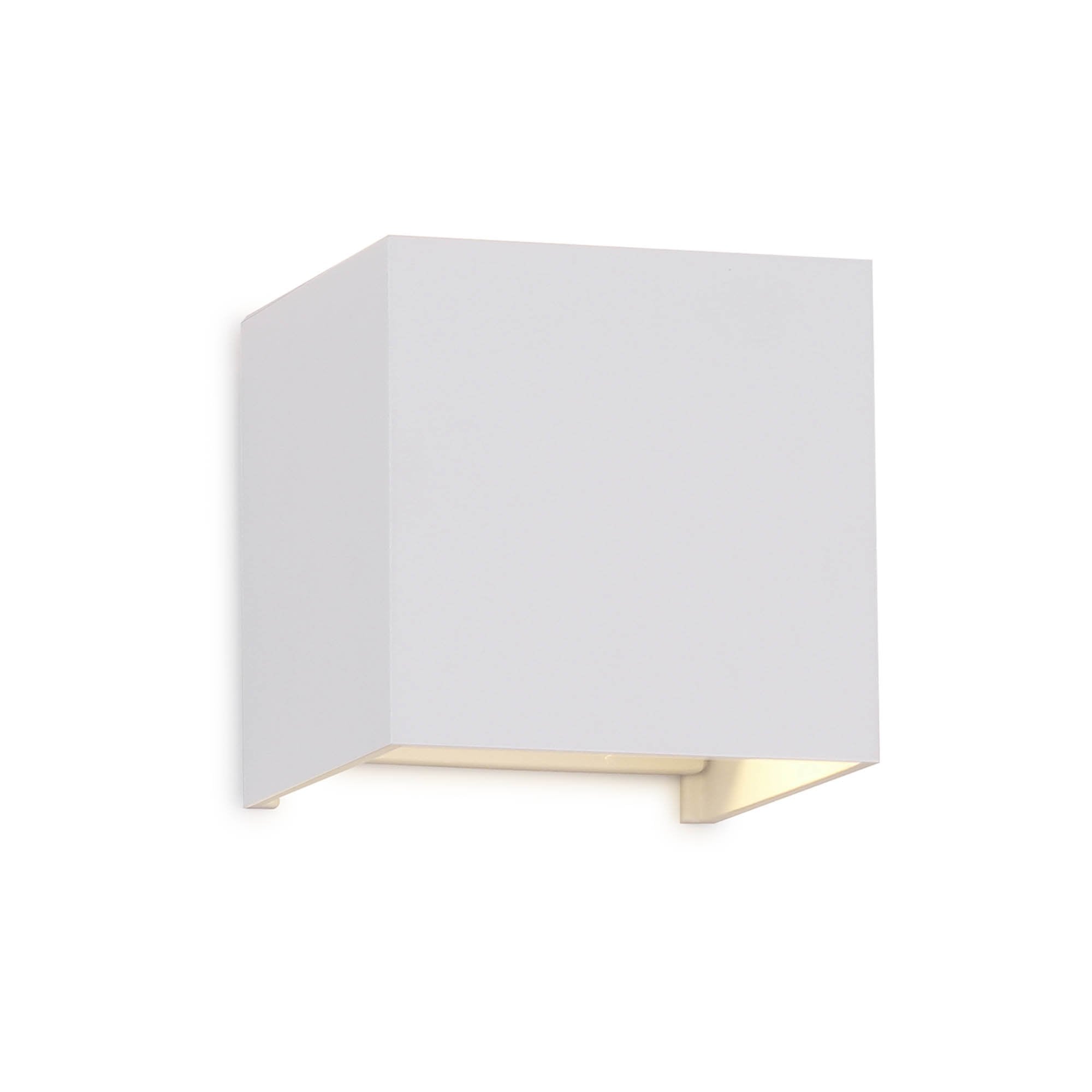 M7648 Davos Outdoor Square Wall Lamp 2 x 6W LED Sand White
