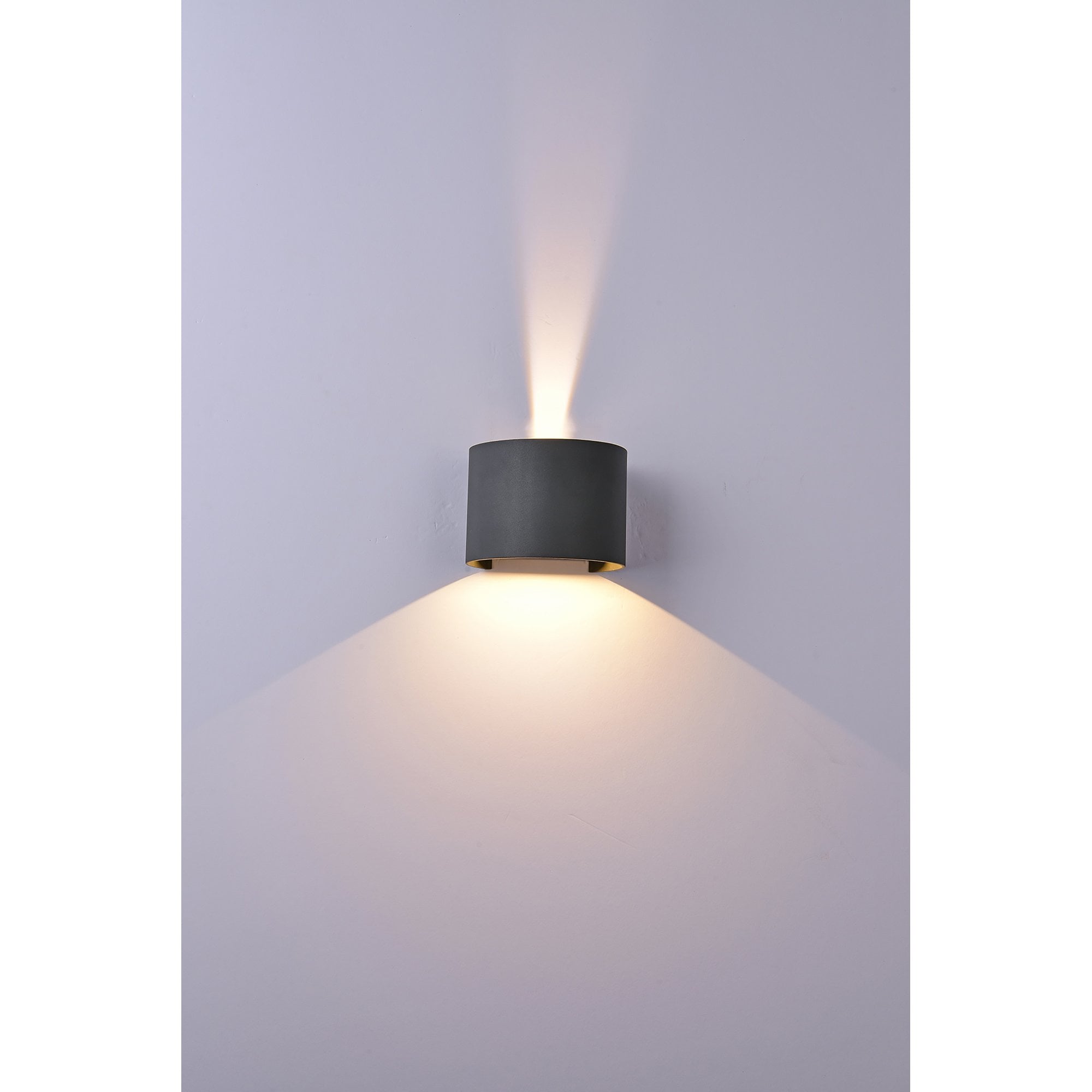 M7648 Davos Outdoor Square Wall Lamp 2 x 6W LED Sand White