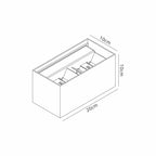 M7815 Davos Outdoor Rectangle Wall Lamp 4 x 6W LED Anthracite (S)
