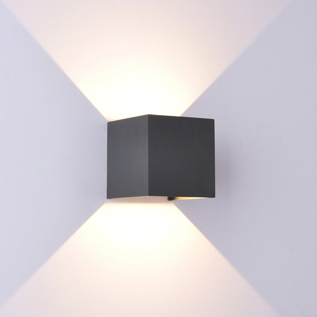 M7815 Davos Outdoor Rectangle Wall Lamp 4 x 6W LED Anthracite (S)