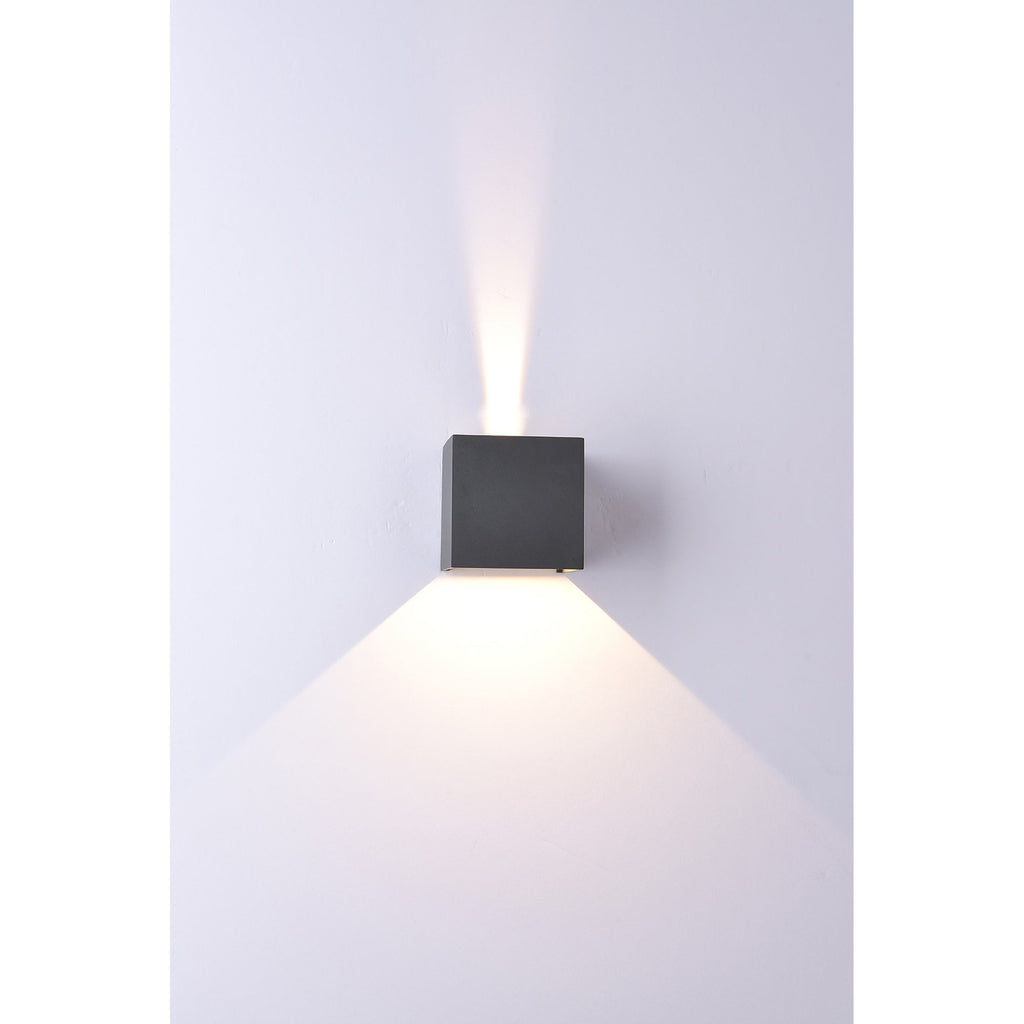 M7815 Davos Outdoor Rectangle Wall Lamp 4 x 6W LED Anthracite (S)