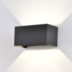 M7817 Davos Outdoor Rectangle Wall Lamp 4 x 6W LED Sand Black