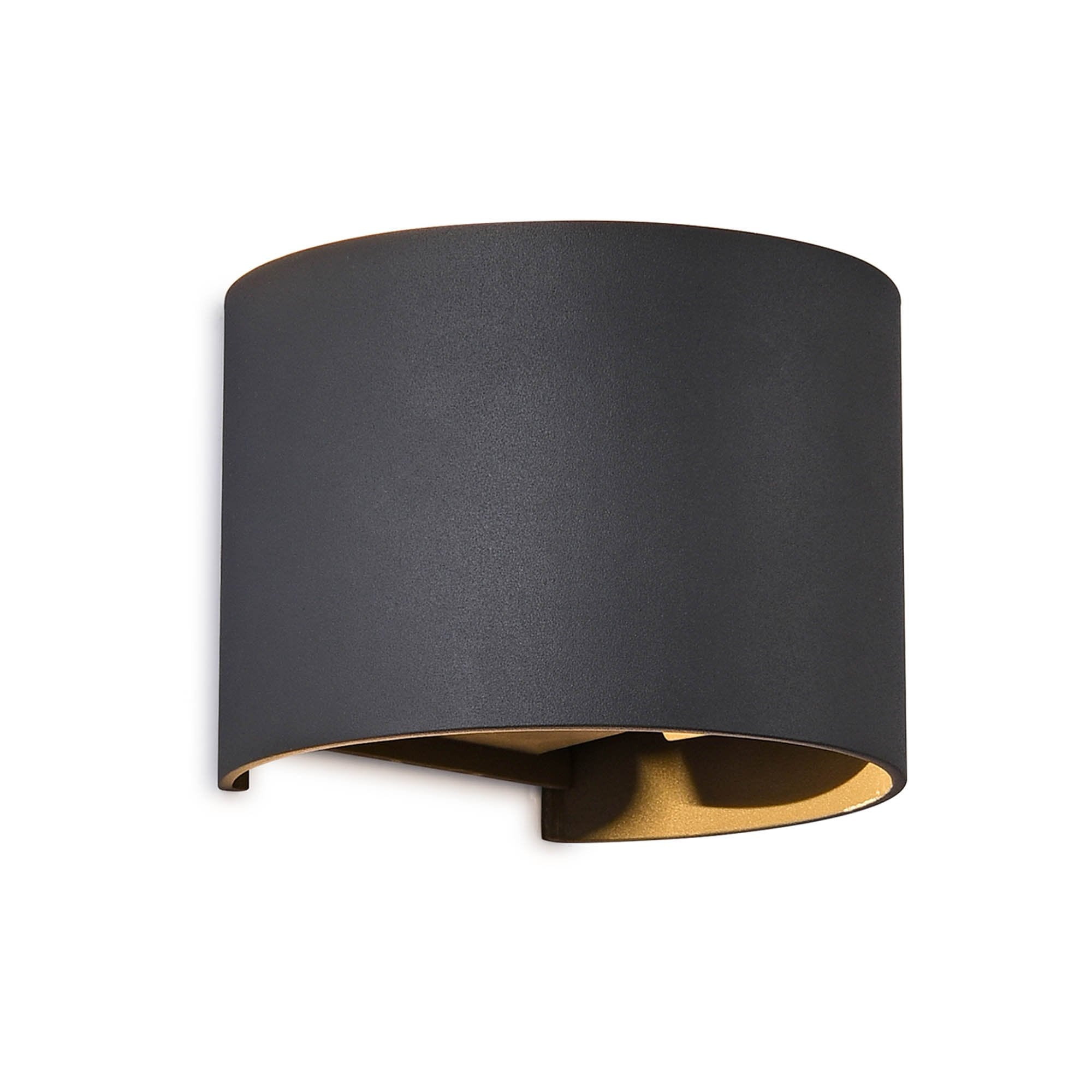M7645 Davos Outdoor Round Wall Lamp 2 x 6W LED Anthracite