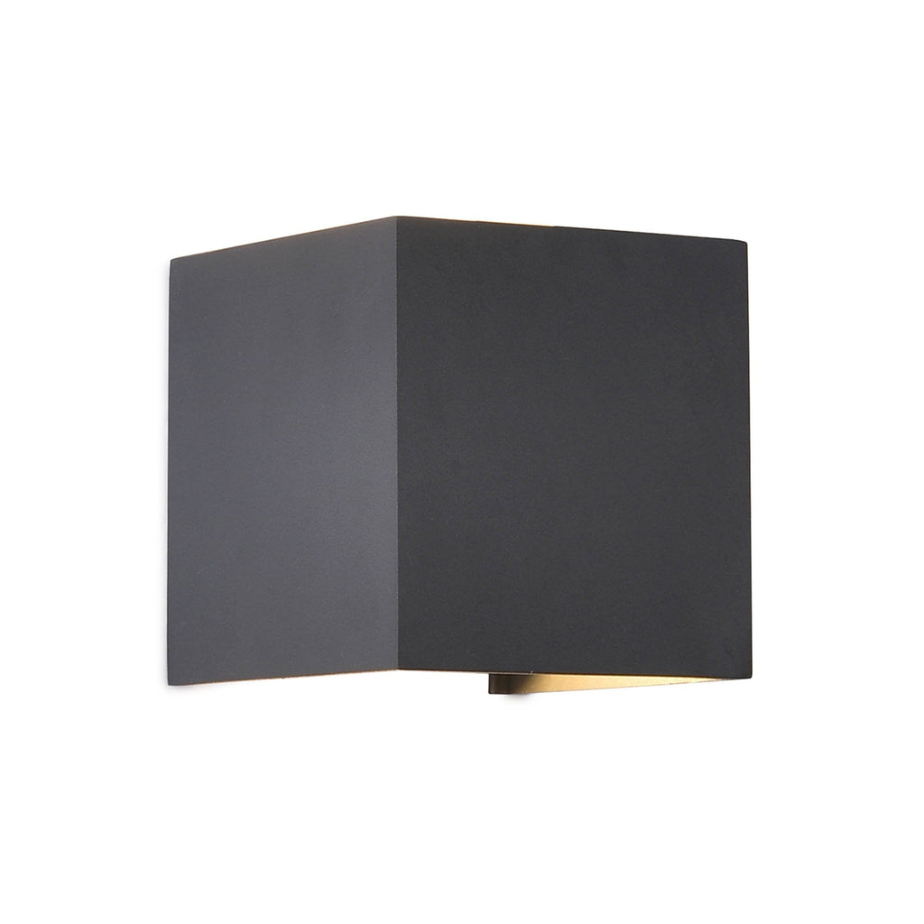 M7647 Davos Outdoor Square Wall Lamp 2 x 6W LED Anthracite