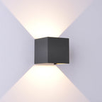 M7647 Davos Outdoor Square Wall Lamp 2 x 6W LED Anthracite