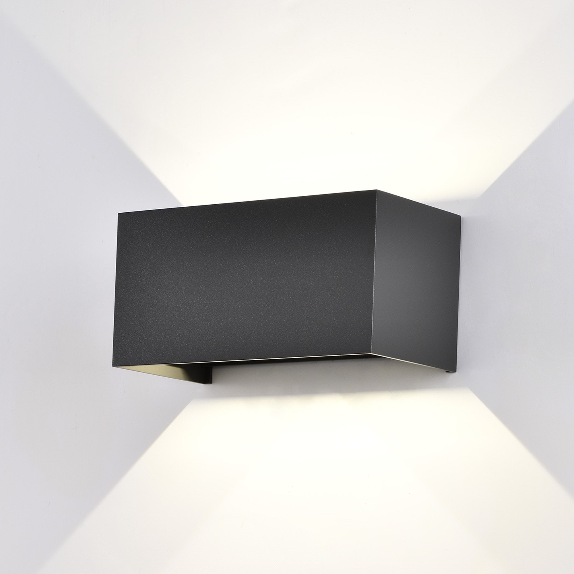 M7821 Davos Outdoor Rectangle Wall Lamp 4 x 6W LED Sand Black