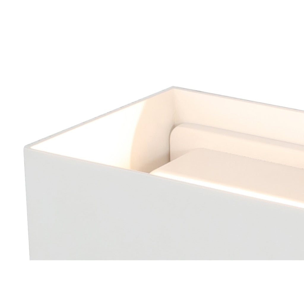 M7436 Davos Outdoor XL Square Wall Lamp 2 Light LED Sand White