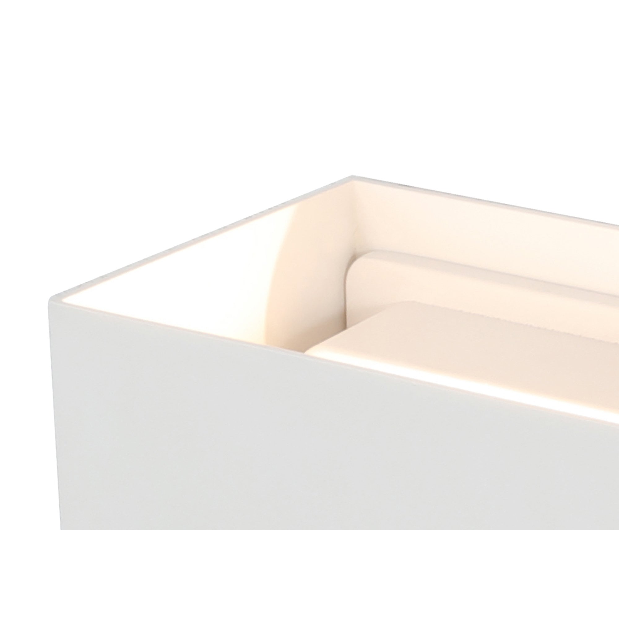 M7436 Davos Outdoor XL Square Wall Lamp 2 Light LED Sand White