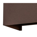 M7438 Davos Outdoor XL Square Wall Lamp 2 Light LED Rust Brown