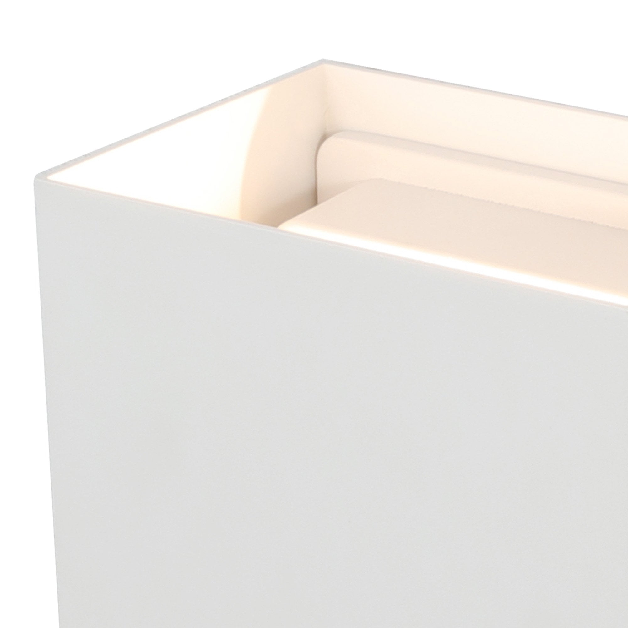 M7652 Davos Outdoor XL Square Wall Lamp 2 Light LED Sand White