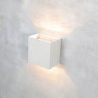 M7652 Davos Outdoor XL Square Wall Lamp 2 Light LED Sand White