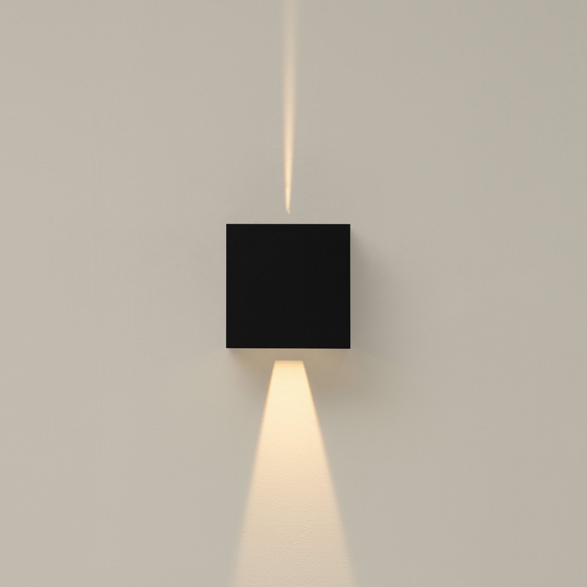 M7437 Davos Outdoor XL Square Wall Lamp 2 Light LED Sand Black