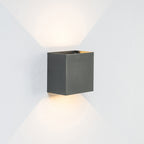 M7435 Davos Outdoor XL Square Wall Lamp 2 Light LED Anthracite