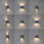 M7435 Davos Outdoor XL Square Wall Lamp 2 Light LED Anthracite