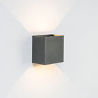 M7651 Davos Outdoor XL Square Wall Lamp 2 Light LED Anthracite