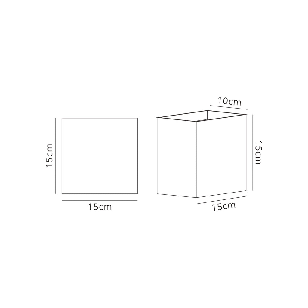 M7653 Davos Outdoor XL Square Wall Lamp 2 Light LED Sand Black