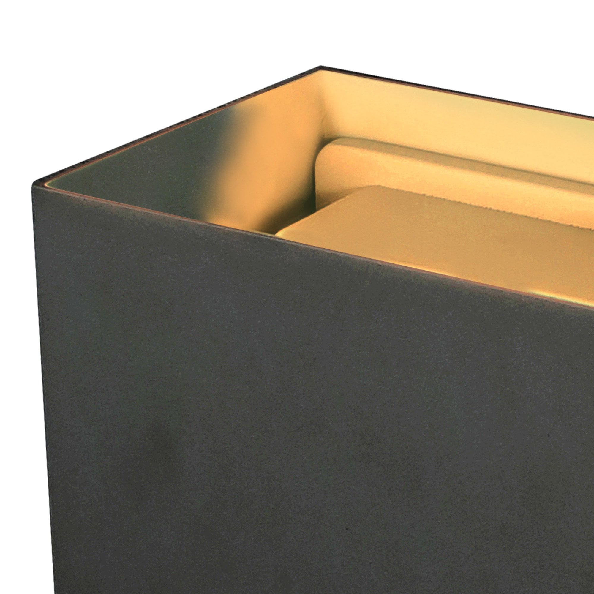 M7653 Davos Outdoor XL Square Wall Lamp 2 Light LED Sand Black