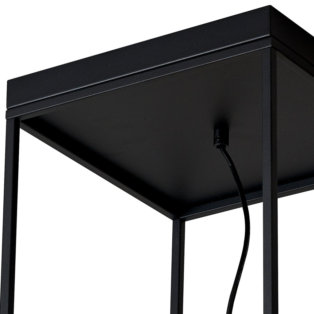 M7604 Desigual Large Tall Semi Flush 1 Light Matt Black