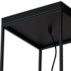 M7604 Desigual Large Tall Semi Flush 1 Light Matt Black
