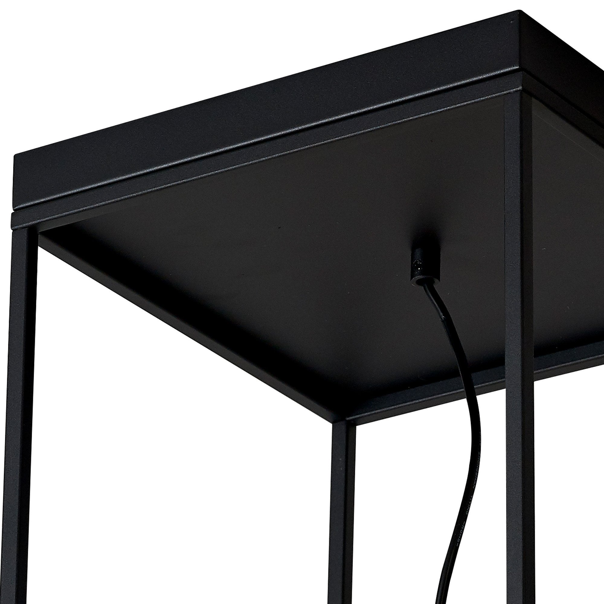 M7604 Desigual Large Tall Semi Flush 1 Light Matt Black