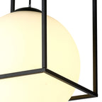 M7604 Desigual Large Tall Semi Flush 1 Light Matt Black