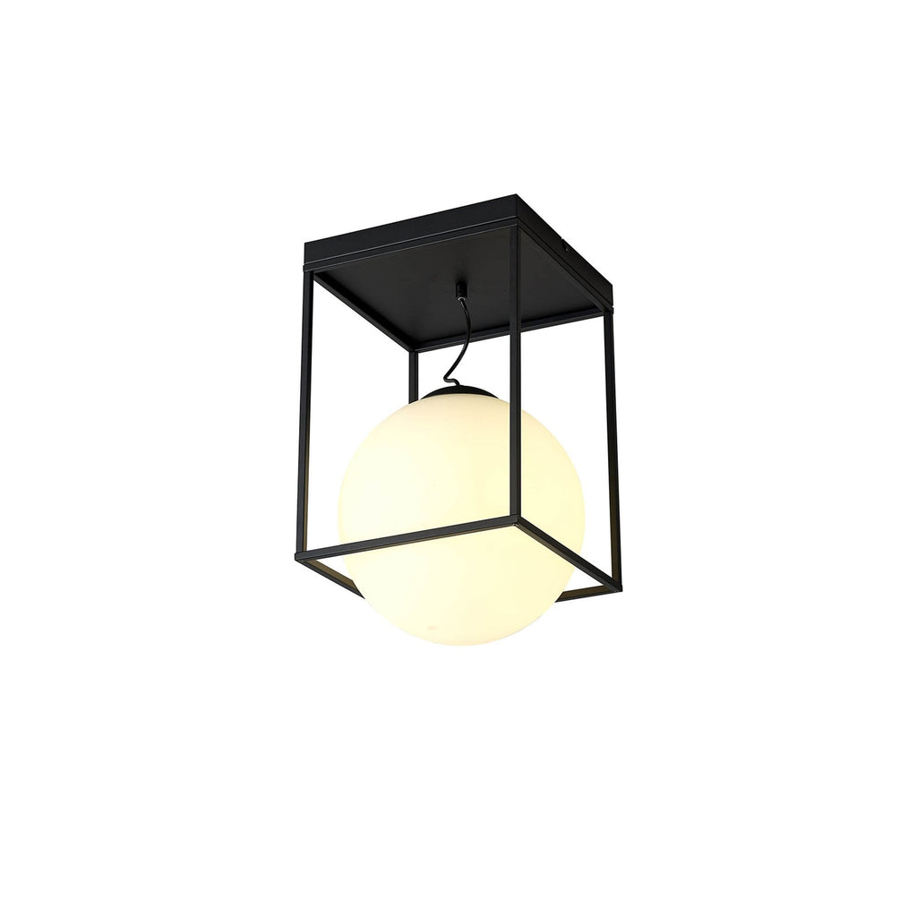 M7605 Desigual Large Short Semi Flush 1 Light Matt Black