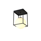 M7605 Desigual Large Short Semi Flush 1 Light Matt Black