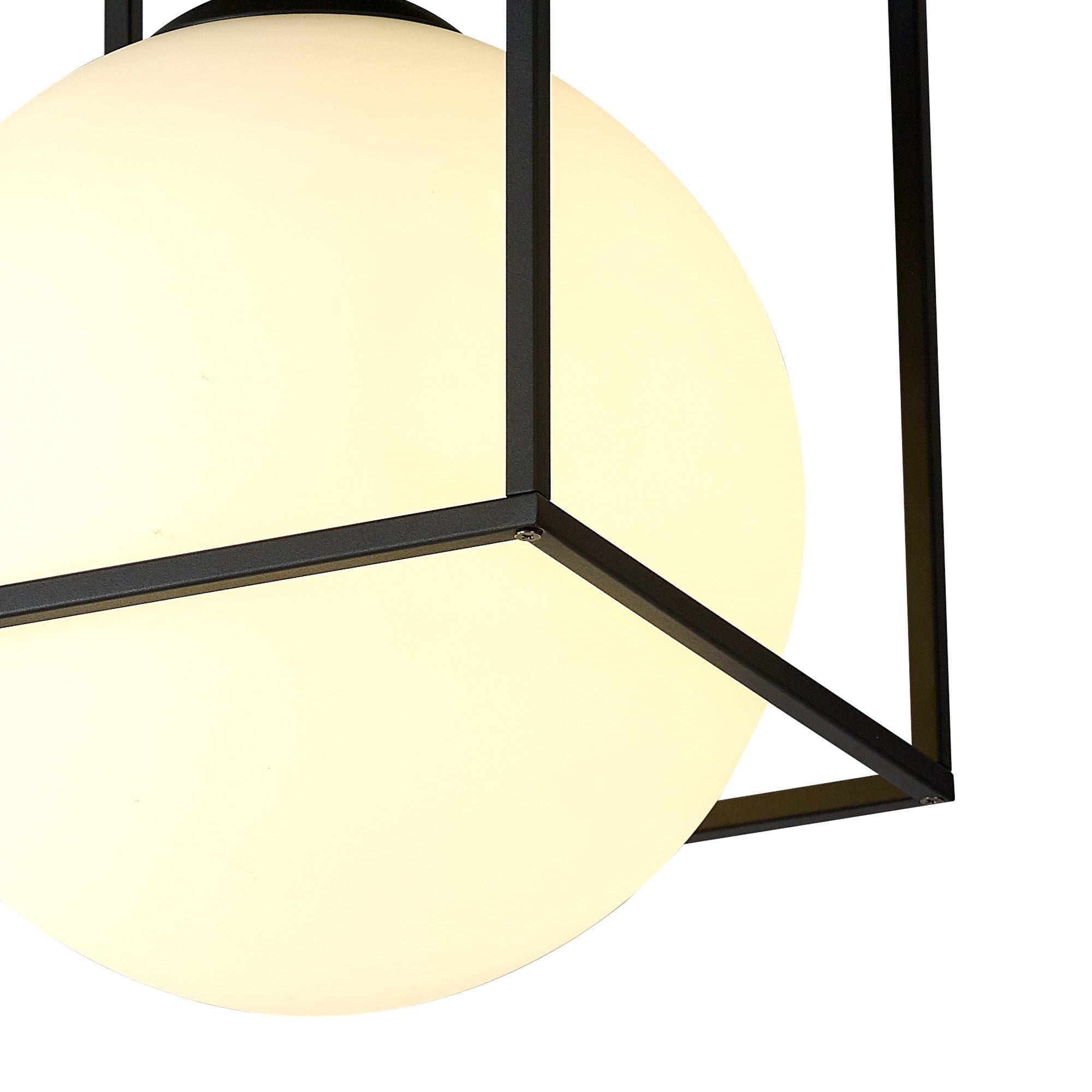 M7605 Desigual Large Short Semi Flush 1 Light Matt Black