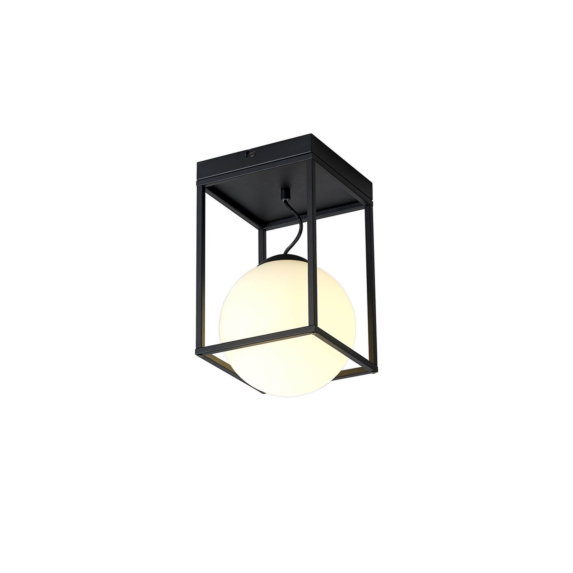 M7607 Desigual Small Short Semi Flush 1 Light Matt Black