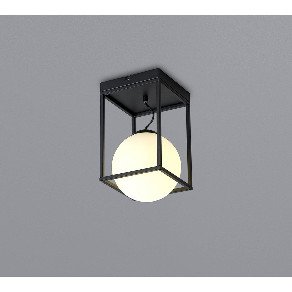 M7607 Desigual Small Short Semi Flush 1 Light Matt Black