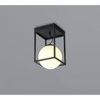 M7607 Desigual Small Short Semi Flush 1 Light Matt Black