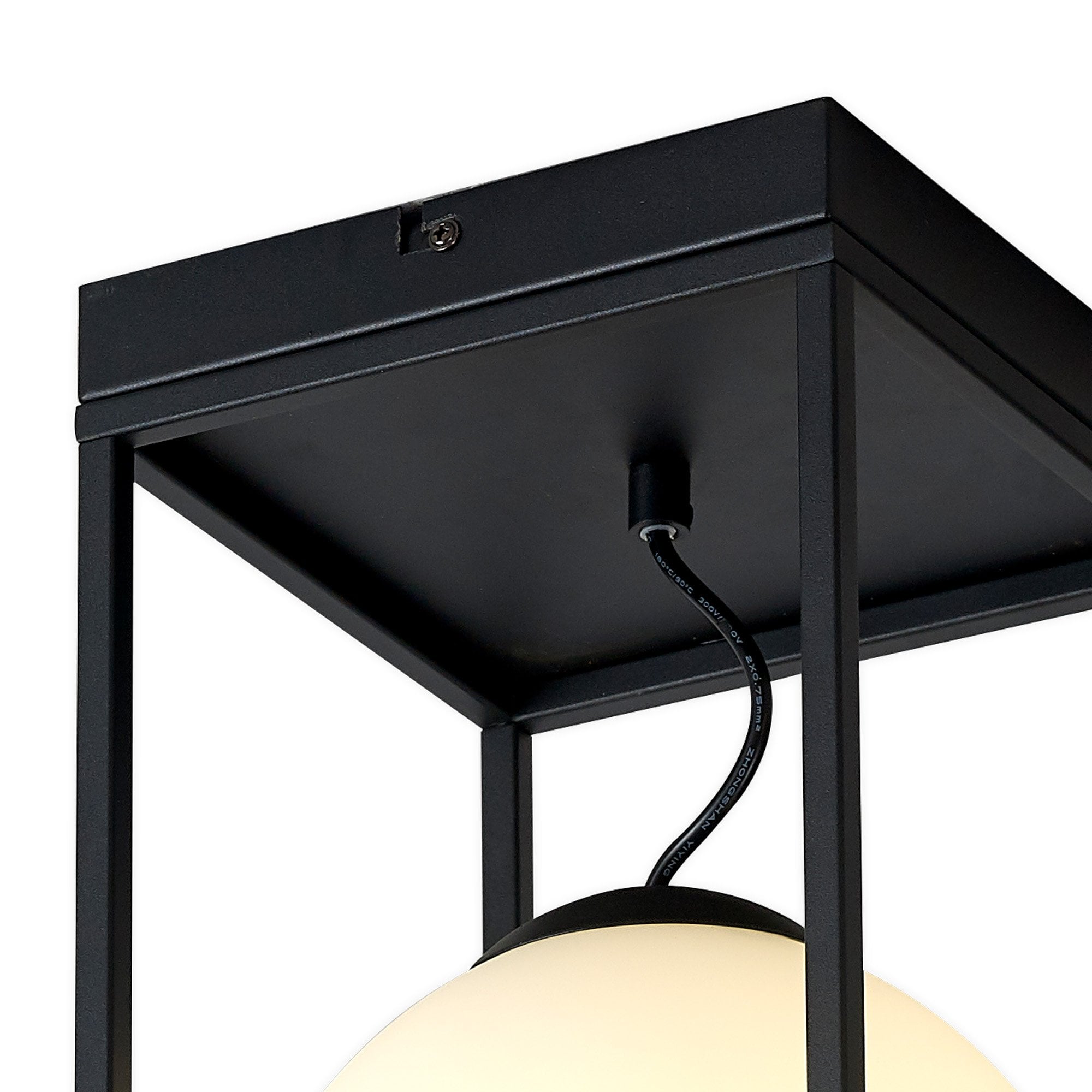 M7607 Desigual Small Short Semi Flush 1 Light Matt Black