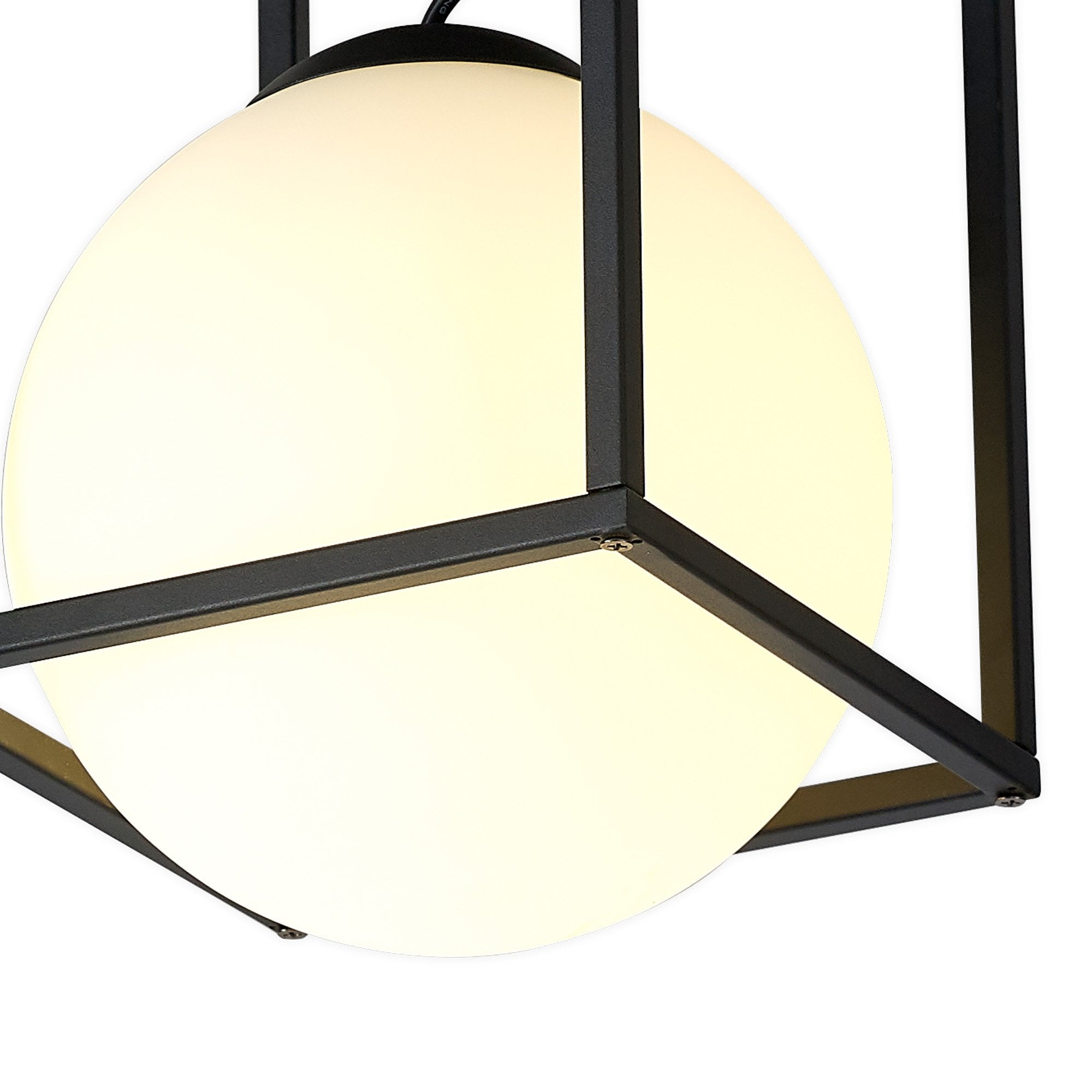 M7607 Desigual Small Short Semi Flush 1 Light Matt Black