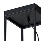 M7606 Desigual Small Tall Semi Flush 1 Light Matt Black