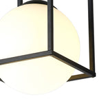 M7606 Desigual Small Tall Semi Flush 1 Light Matt Black