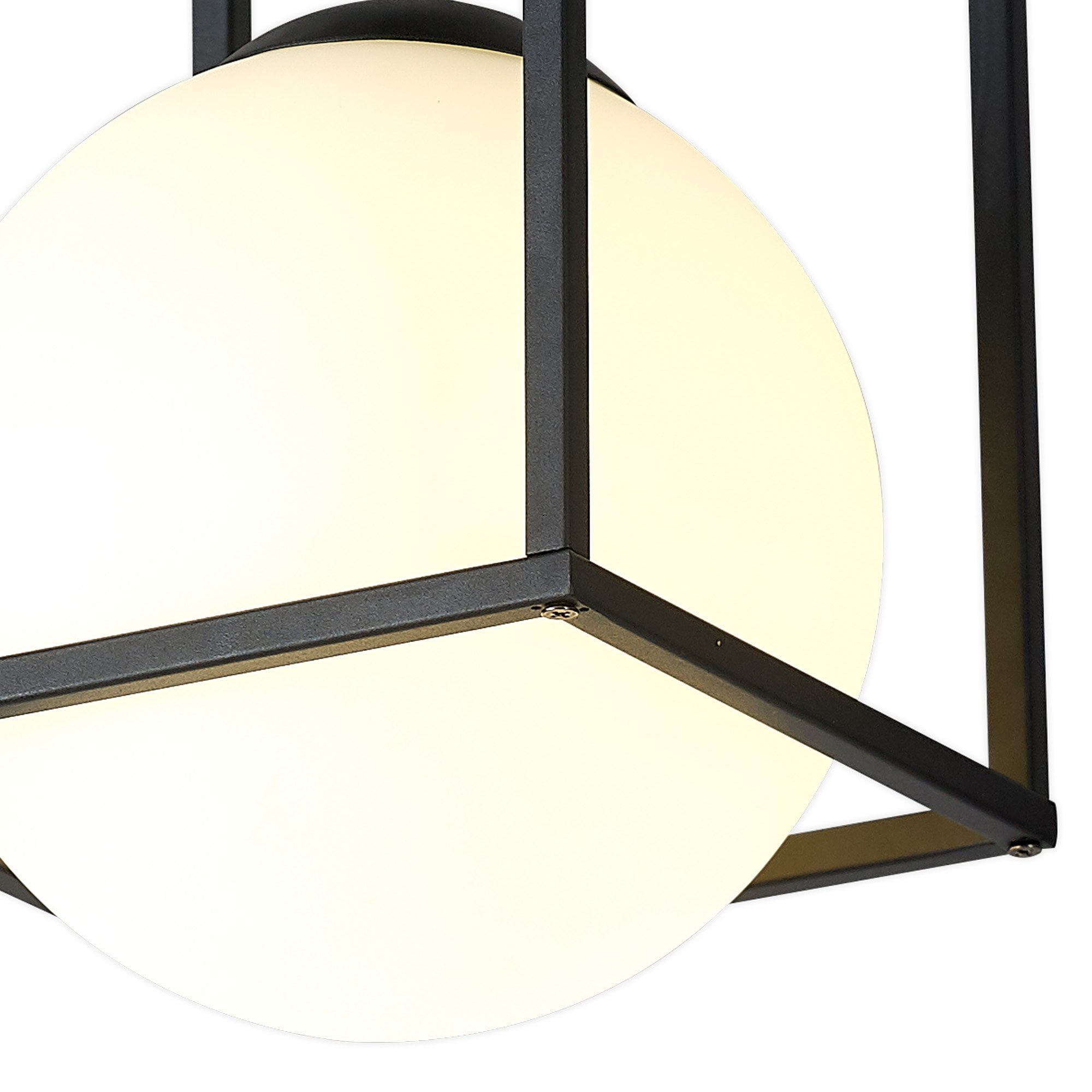 M7606 Desigual Small Tall Semi Flush 1 Light Matt Black