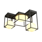 M7600 Desigual Semi Flush 5 Light Matt Black