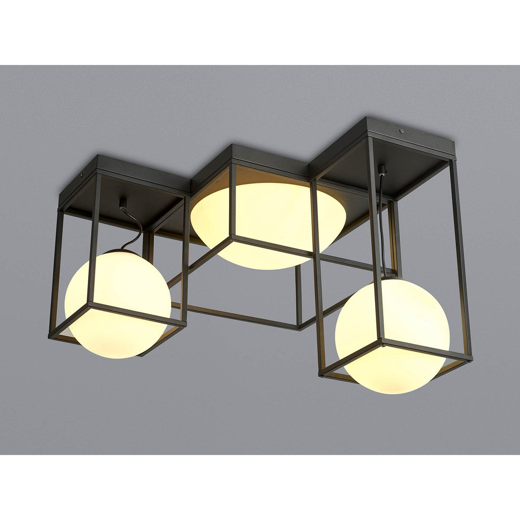 M7600 Desigual Semi Flush 5 Light Matt Black