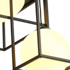 M7600 Desigual Semi Flush 5 Light Matt Black