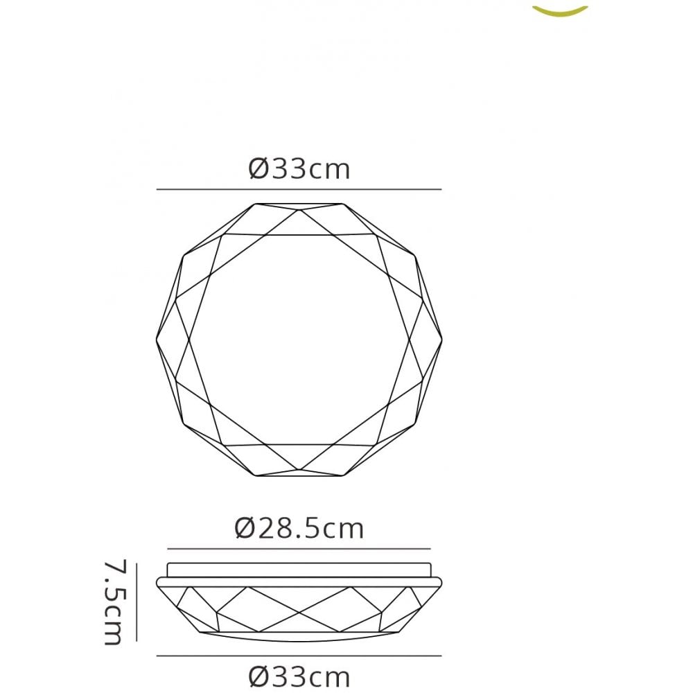 M5975 Diamante Smart Ceiling 40W LED Remote Control White