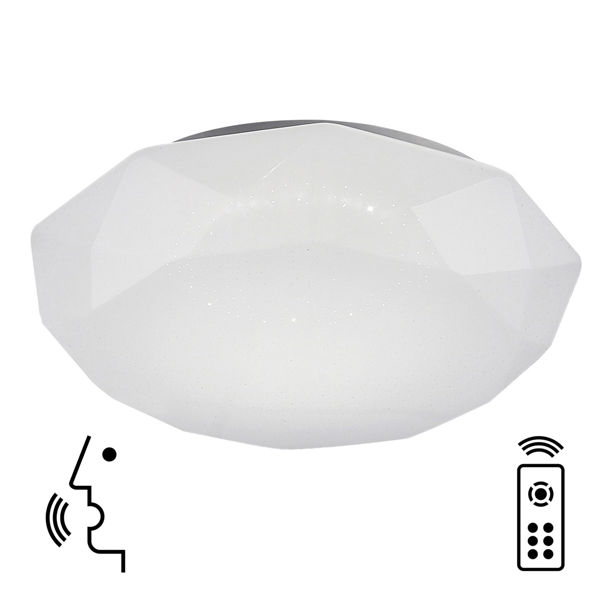 M5973 Diamante Smart Ceiling 80W LED Remote Control White