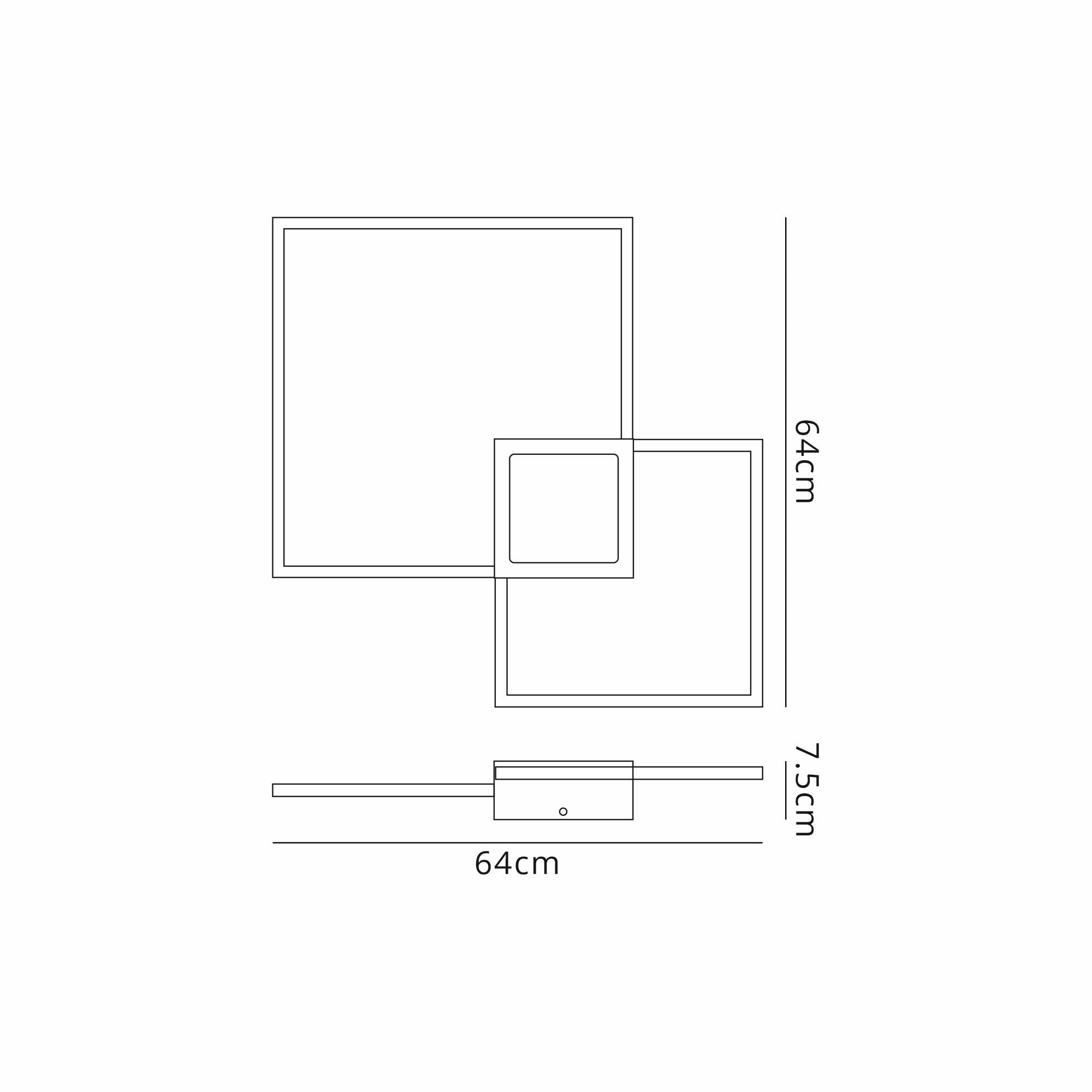 M7501 Double Ceiling / Wall Lamp 48W LED White