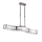 M8387/1 Duna GU10 Linear Pendant 3 Light Polished Chrome White Acrylic