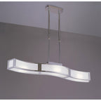 M8387/1 Duna GU10 Linear Pendant 3 Light Polished Chrome White Acrylic