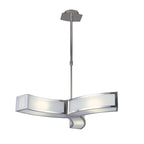 M8391/1 Duna GU10 Pendant 3 Light Polished Chrome/White Acrylic