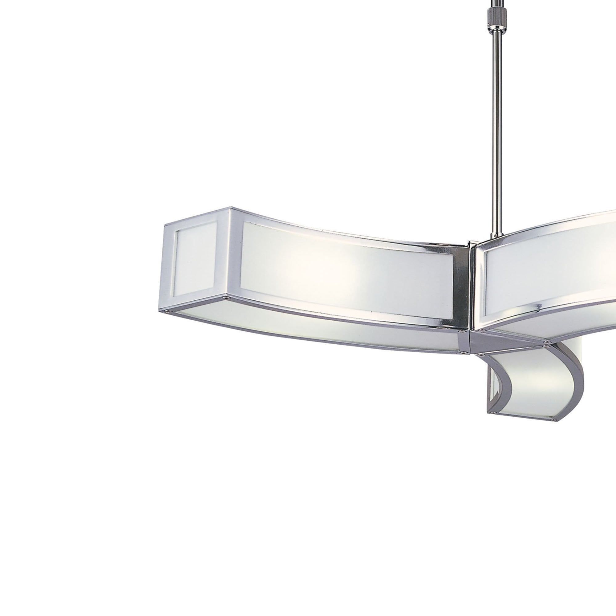 M8391/1 Duna GU10 Pendant 3 Light Polished Chrome/White Acrylic