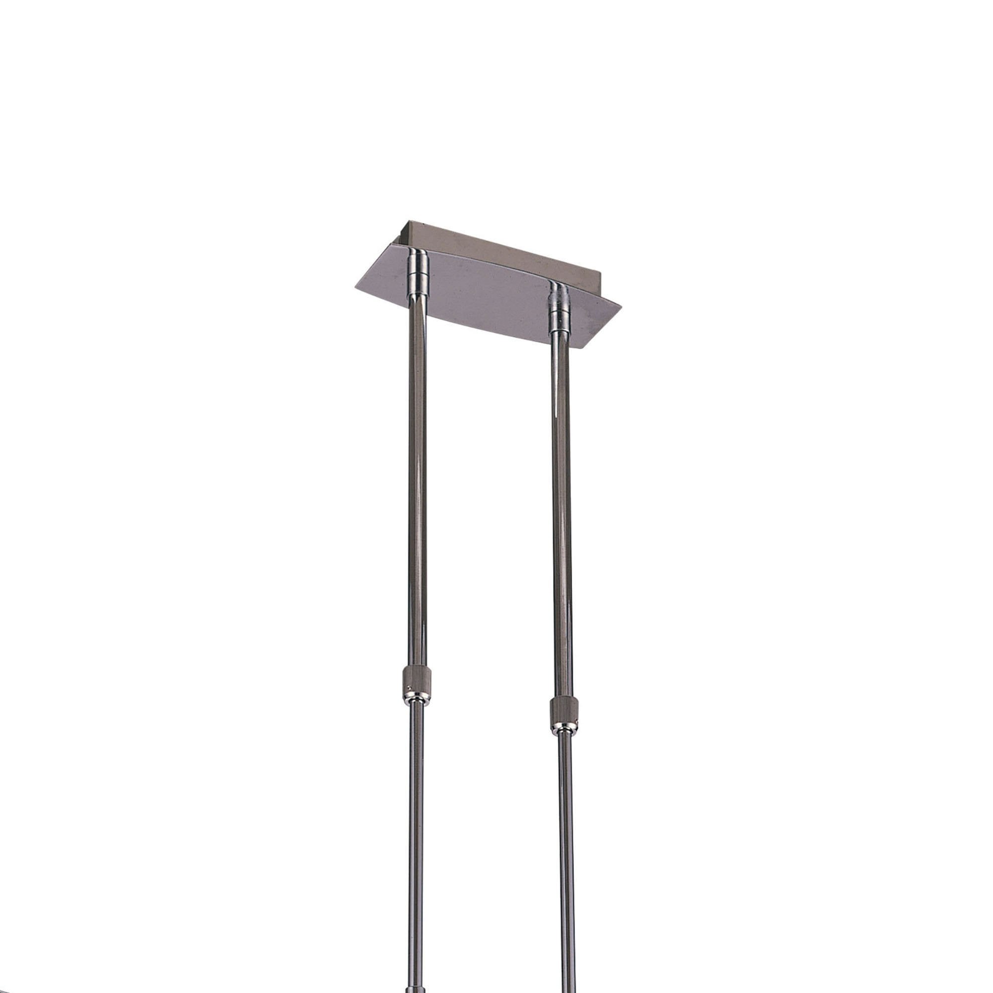 M8397/1 Duna GU10 Linear Pendant 4 Light Polished Chrome White Acrylic