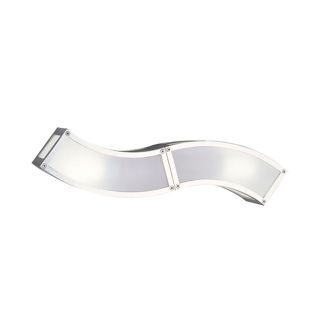 M8394/1 Duna GU10 Wall Lamp 2 Light Polished Chrome/White Acrylic