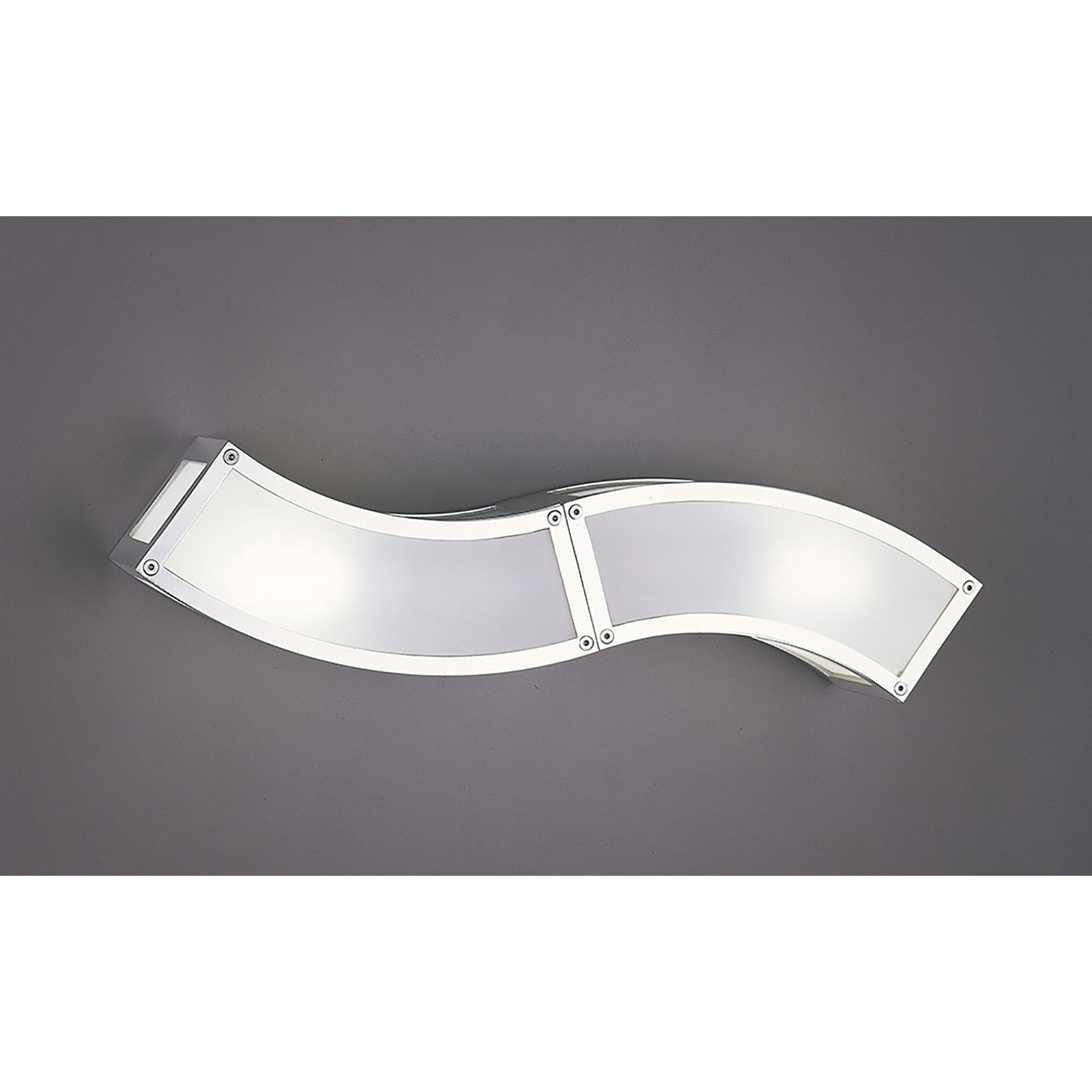 M8394/1 Duna GU10 Wall Lamp 2 Light Polished Chrome/White Acrylic