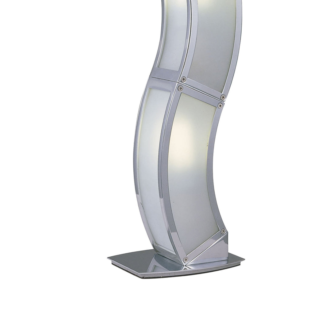 M8396/1 Duna GU10 Table Lamp 2 Light Polished Chrome/White Acrylic